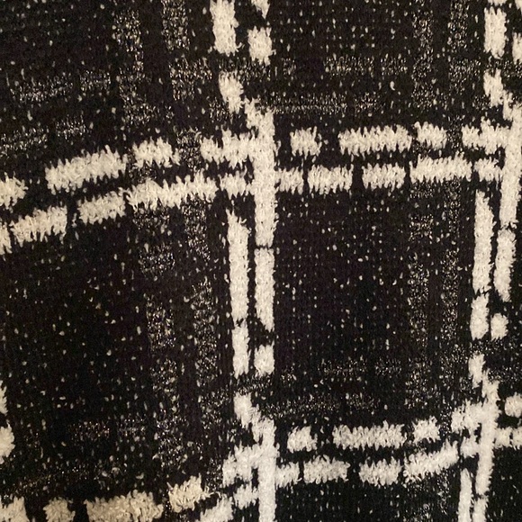 Nine West Black White Open Front Cardigan Coatigan - Picture 8 of 12
